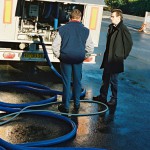 Chauffeur collecte de lait camion