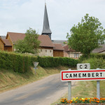 Maison du Camembert, panneau, village, clocher